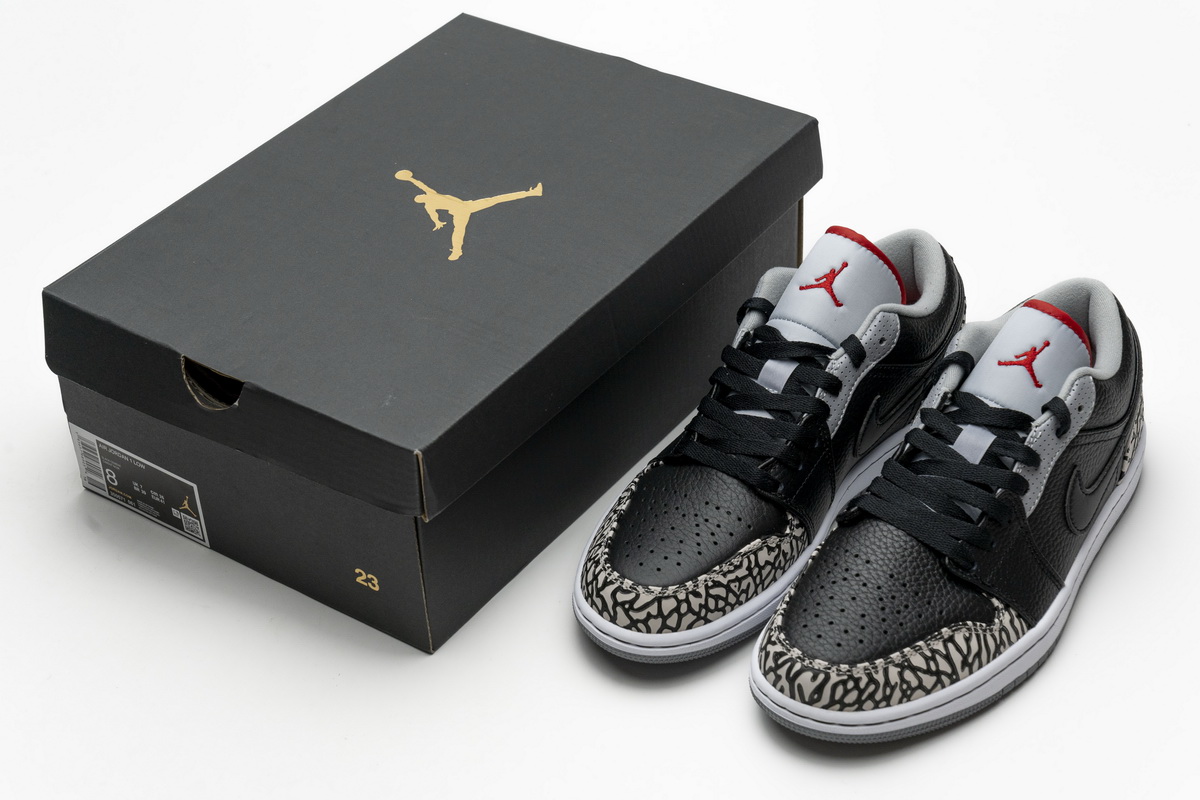 2020 Air Jordan 1 Phat Low Black Cement - Click Image to Close